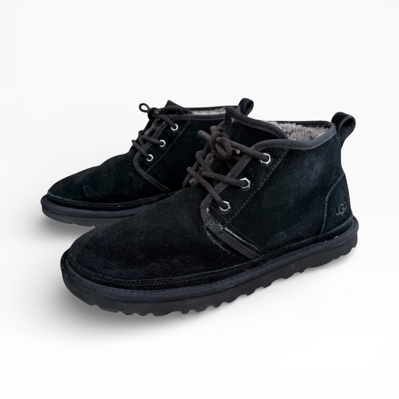 UGG Neumel Chukka Boots Men's US 10 Black Suede Lace-Up Ankle Boots - Picture 9 of 15